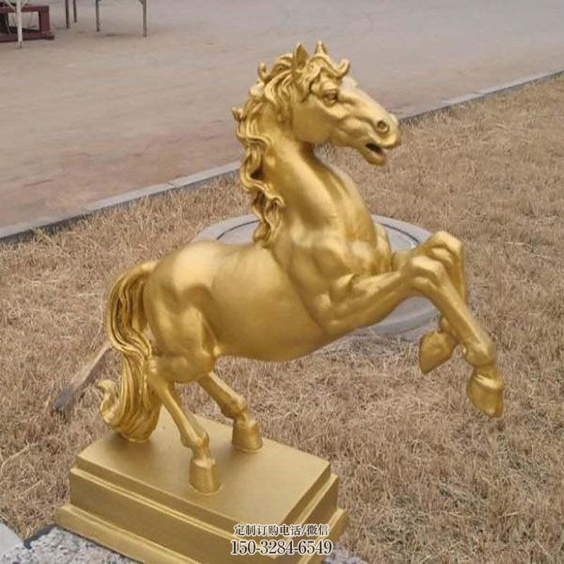 镜面铜马雕塑 园林雕塑摆件订做 城市广场铜马雕塑提供