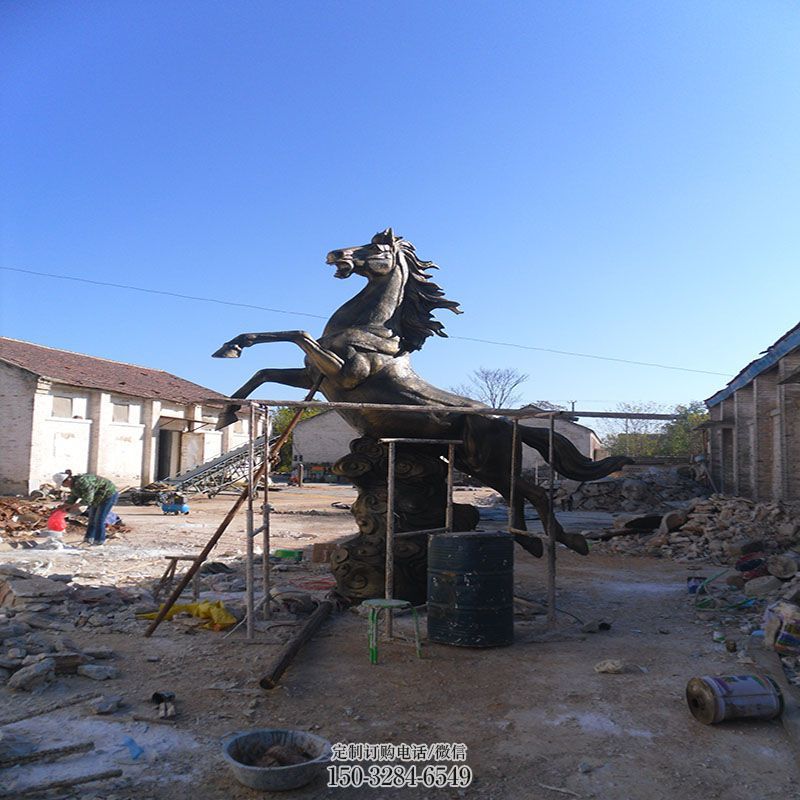 中式铜马雕塑 园林景观雕塑精选 园林铜马雕塑摆件订做