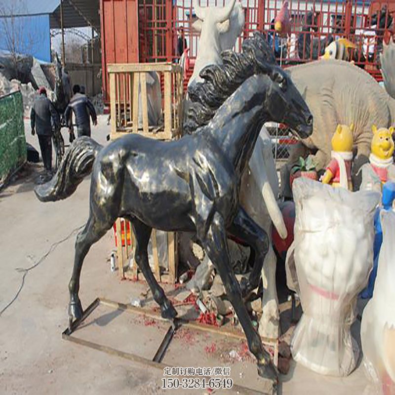 环境玻璃钢马雕塑 园林马雕塑摆件订做 空间雕塑精品