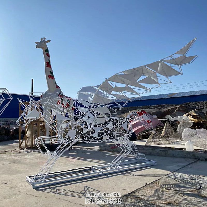 酒店镂空马雕塑 各类网格雕塑标准 景区镂空马雕塑优选