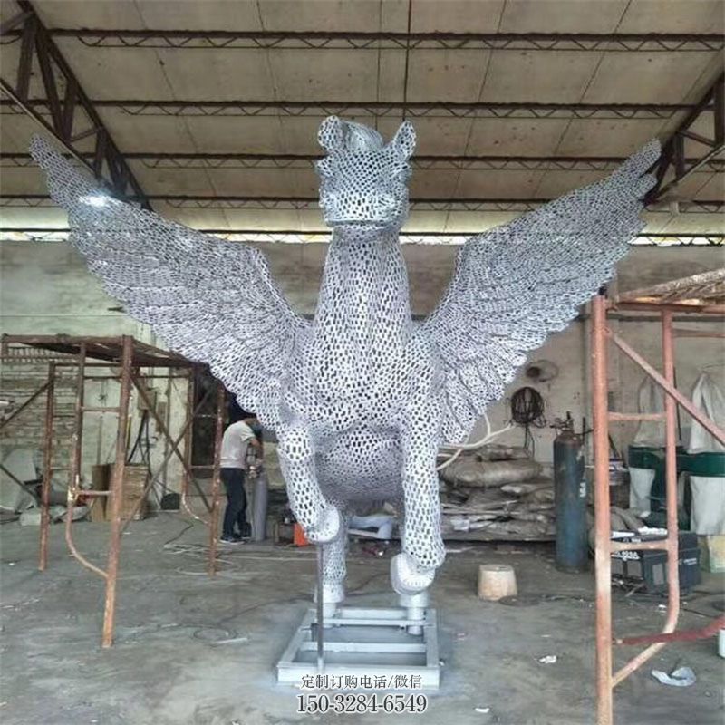 镂空马雕塑生产 景观小品网格雕塑供需 公园景观镂空马雕塑供求