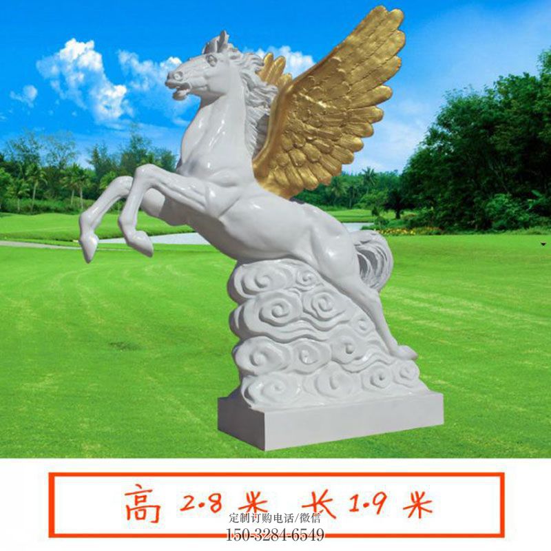 钢铸飞马雕塑 园林景观小品翅膀马雕塑生产 地产精神堡垒飞马雕塑批发