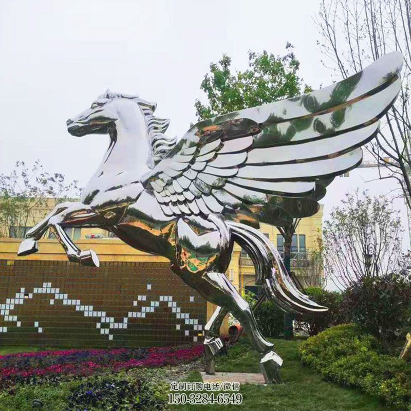 酒店飞马雕塑 广场景观翅膀马雕塑供给 社区飞马雕塑常用