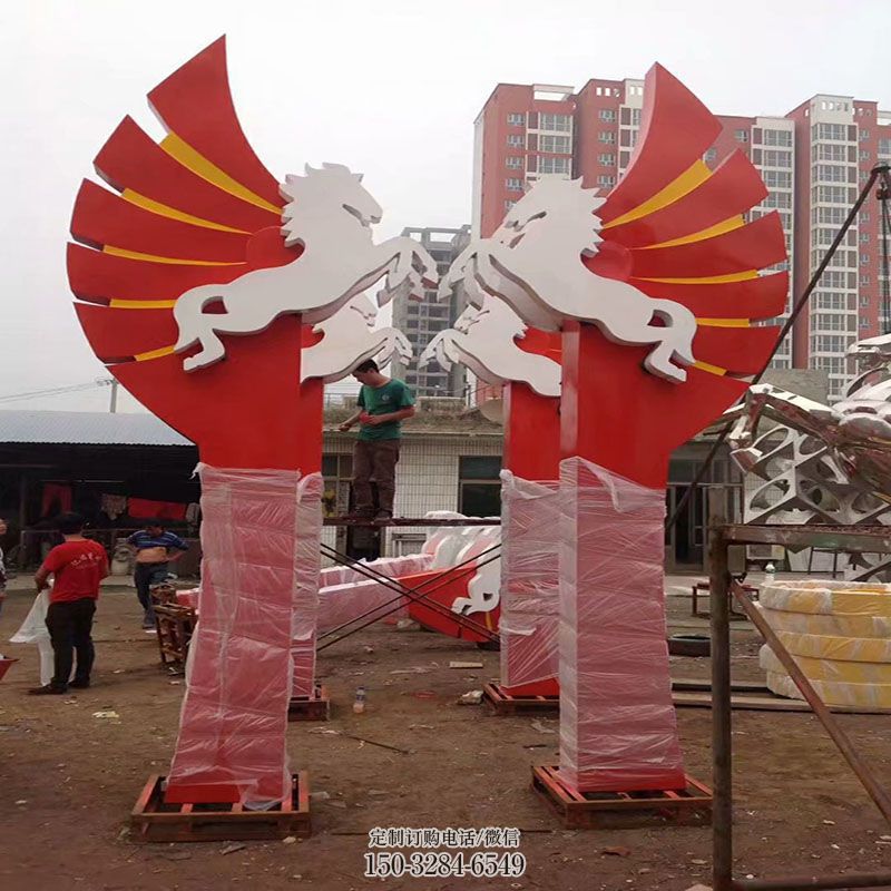 奔马雕塑工艺 城市广场马类雕塑提供 景区不锈钢奔马雕塑优选