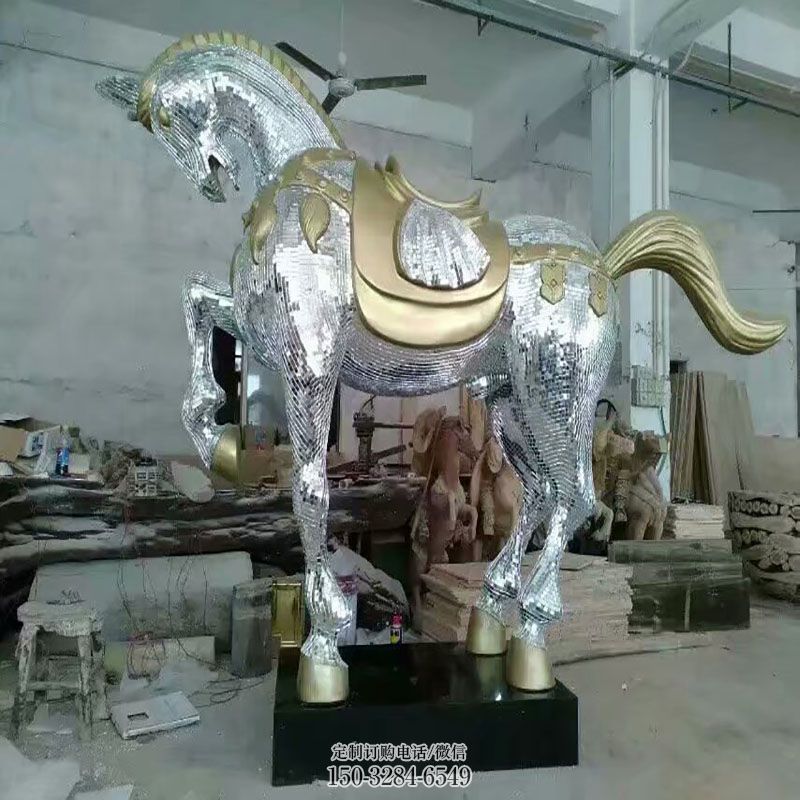 大型奔马雕塑 户外马类雕塑摆放制作 广场不锈钢奔马雕塑供求