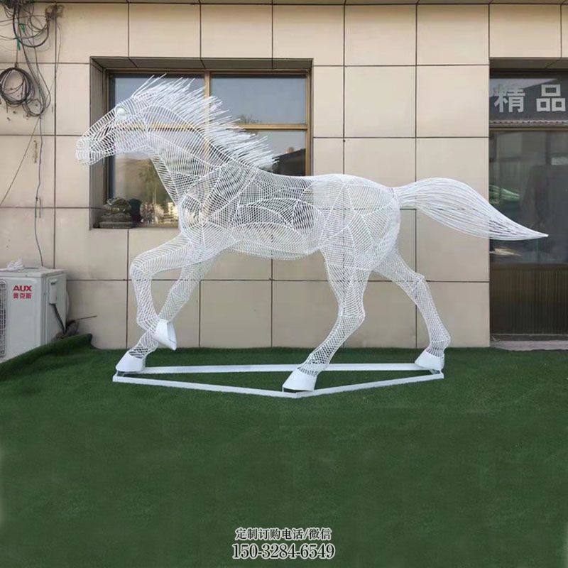 钢结构奔马雕塑 景观艺术马类雕塑承接 不锈钢奔马雕塑订做通用