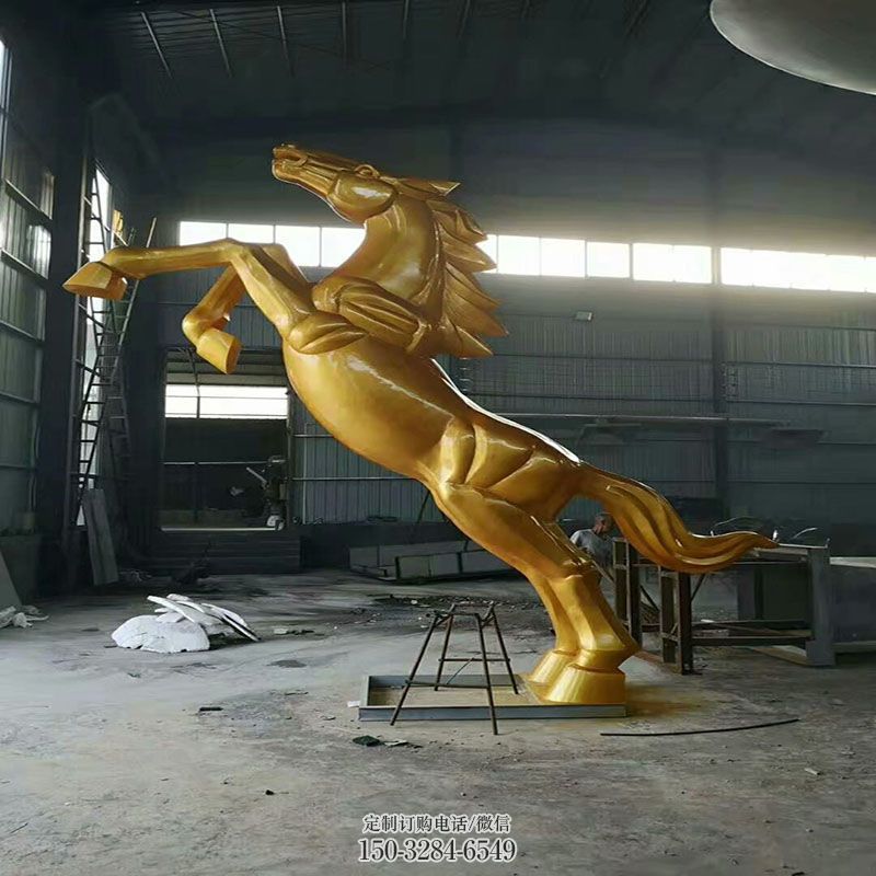 奔马雕塑环形 企业标志马类雕塑精选 主题铜奔马雕塑提供
