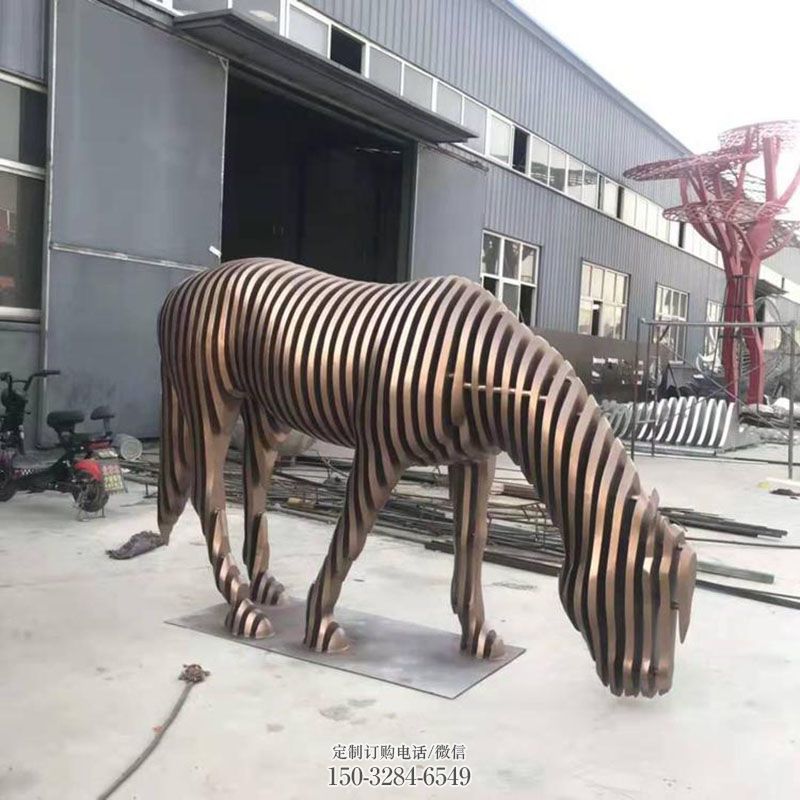 抽象马雕塑环形 企业标志雕塑精选 主题抽象马雕塑提供