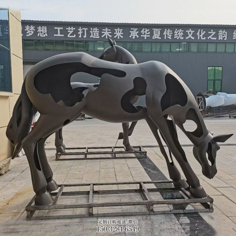 空间抽象马雕塑 户外雕塑摆放精选 抽象马雕塑工艺服务商