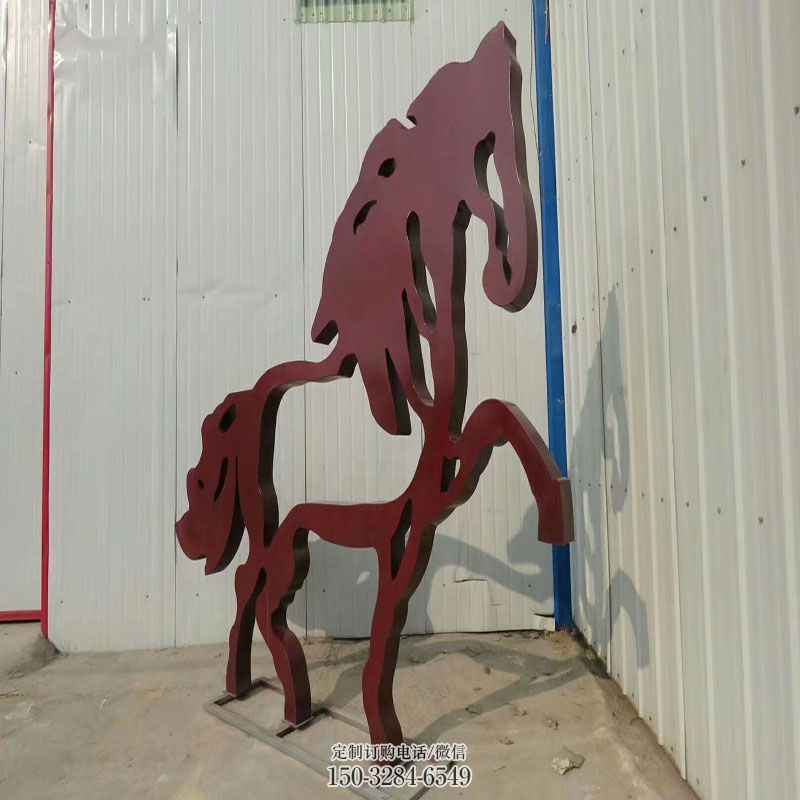 艺术抽象马雕塑 景区雕塑优选 户外抽象马雕塑供给