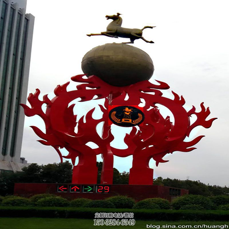 环境马踏飞燕雕塑 园林动物雕塑摆件订做 空间雕塑精品