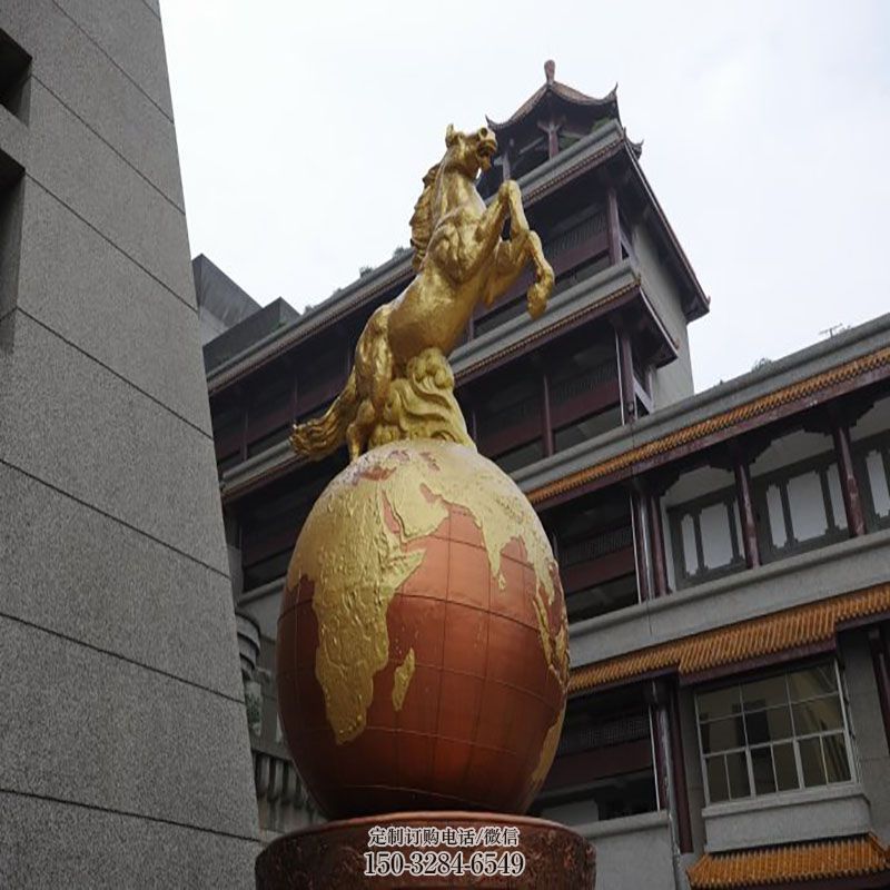马踏飞燕雕塑环形 企业标志动物雕塑精选 主题雕塑提供