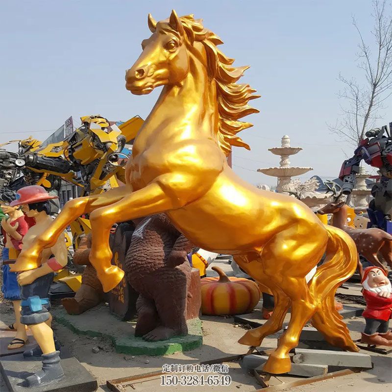 艺术金马雕塑 景区雕塑优选 户外金马雕塑供给