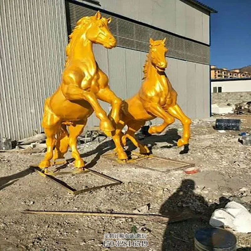 中式金马雕塑 园林景观雕塑精选 园林金马雕塑摆件订做