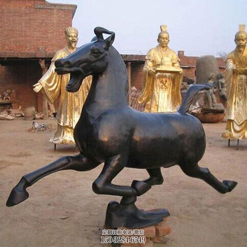 企业马踩球雕塑 雕塑展示提供 景观镂空马踩地球仪雕塑定做