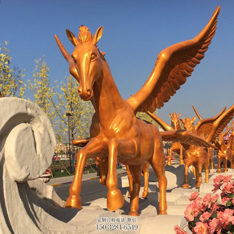 大型天马雕塑 雕塑底座订做 现代天马雕塑定制
