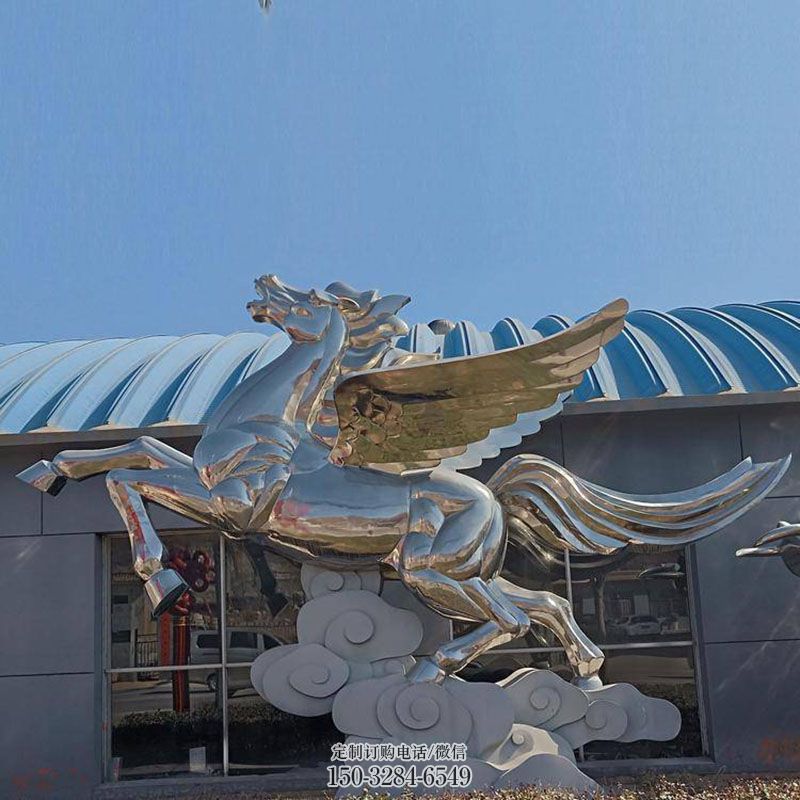 锻钢天马雕塑 雕塑主题定做 企业标志天马雕塑精选
