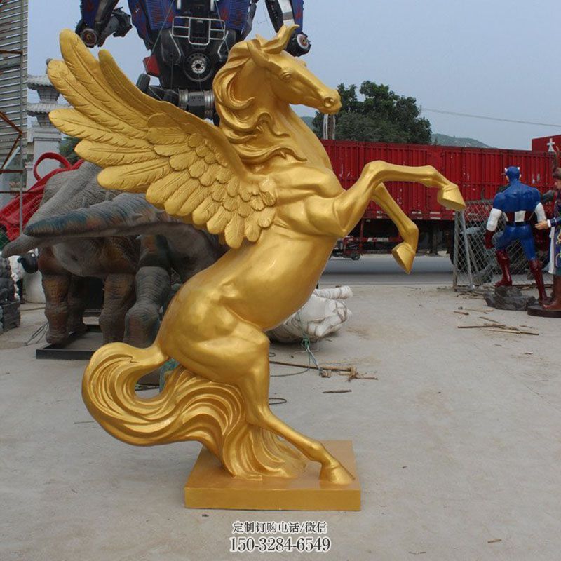 环境天马雕塑 园林雕塑摆件订做 空间天马雕塑精品