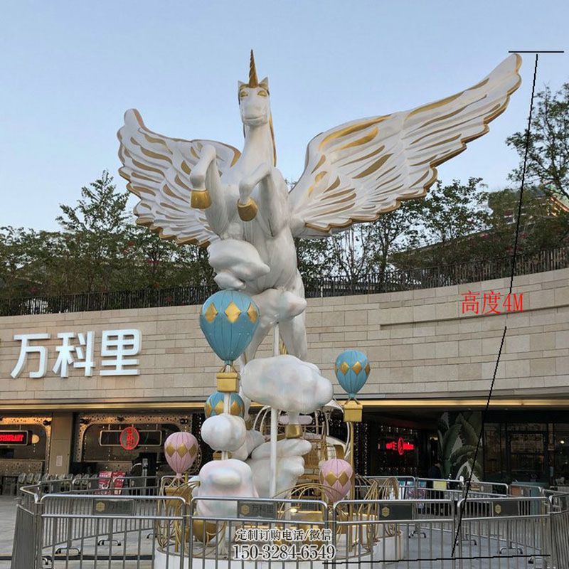 企业天马雕塑 雕塑展示提供 景观镂空天马雕塑定做