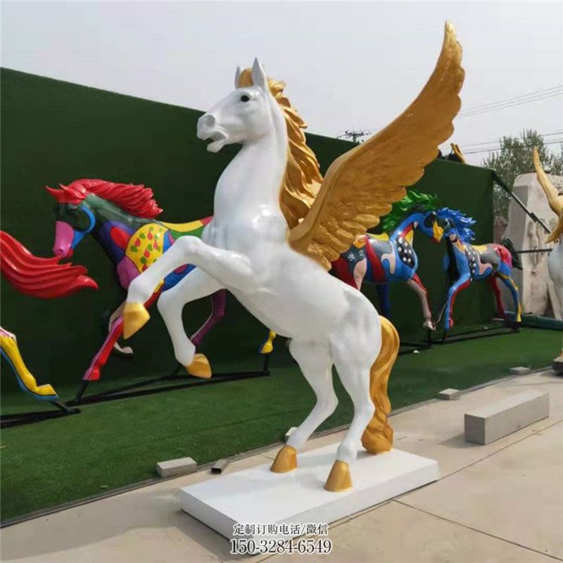 天马雕塑底座 雕塑主题定做 广场景观天马雕塑供给