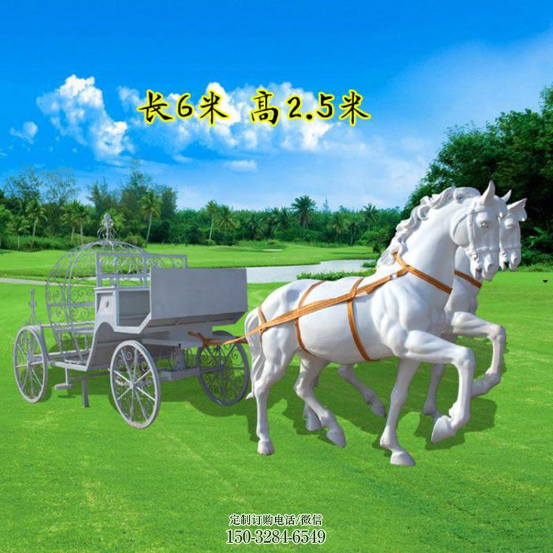 公园白马雕塑 酒店门口雕塑 彩绘摆件